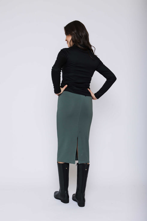 Erin-Luxe Fleece Midi Skirt